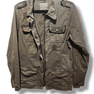 Maurices Jacket Women's Studed Army Green